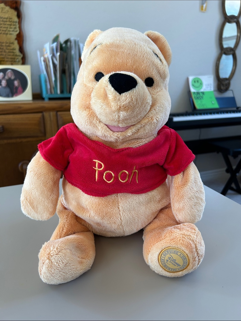 Disney Plush Winnie the Pooh in Red Shirt